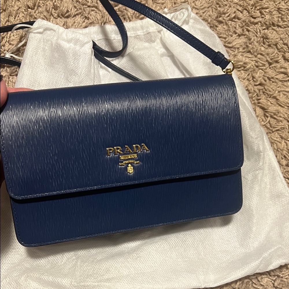 Prada Dark Blue Crossbody Bag - Picture 2 of 8